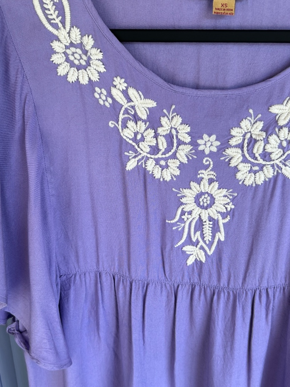 April Cornell Butterfly Sleeve Top, XS - Picture 2 of 5